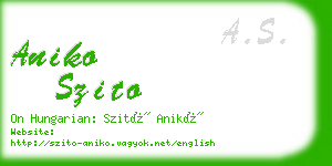 aniko szito business card